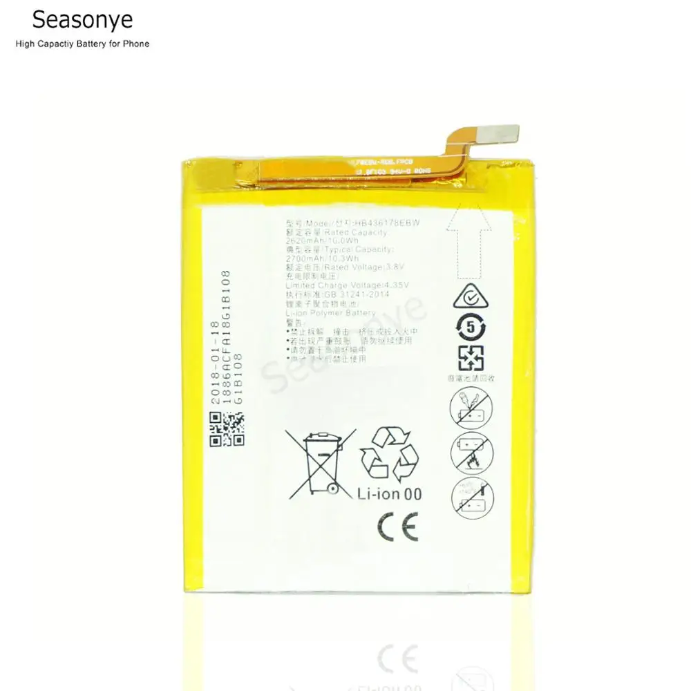 Seasonye 2620mAh 10.0Wh HB436178EBW запасная батарея для Huawei Mate S CRR CL00 UL00 10 шт./лот|Аккумуляторы