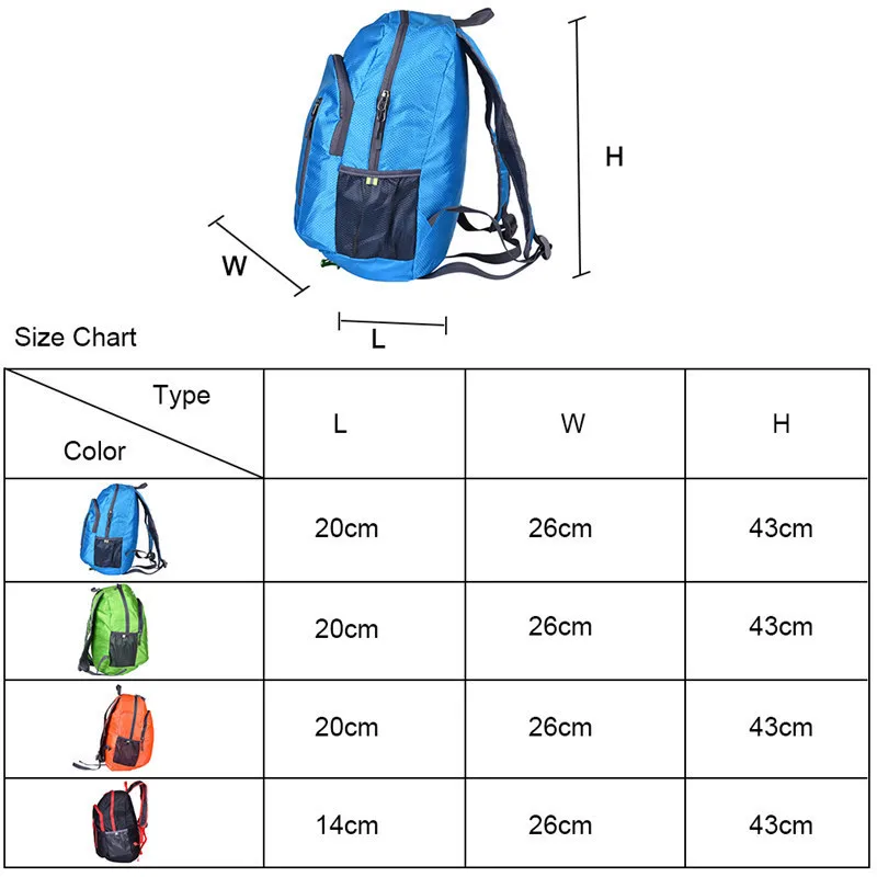 20l Водонепроницаемый спортивная сумка унисекс Открытый рюкзак сумка Для мужчин Путешествия Пеший туризм складные спортивные сумки