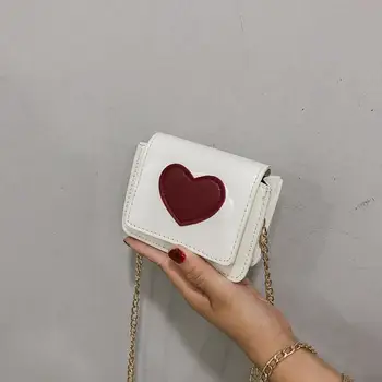 

Women's Heart-shaped Mini Shoulder Bag Luxury Handbags Women Bags Designer High Quality Messenger Bag Chain Cross Body Bag #20