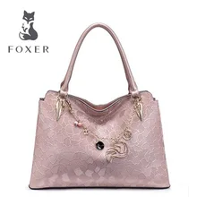 FOXER New women bag Quality Luxury genuine leather bag famous brands fashion women handbags Shoulder Bag