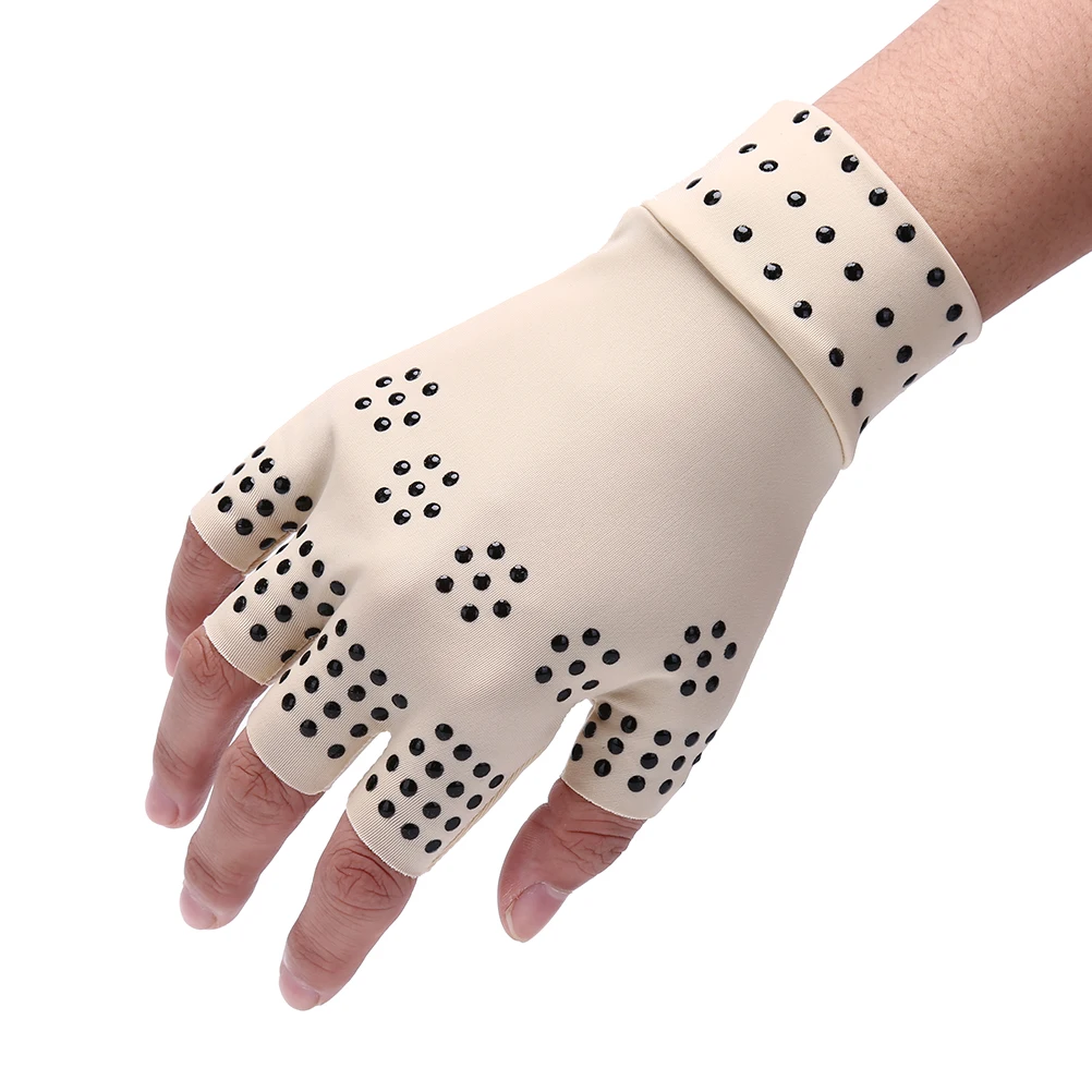 1 пара магнитотерапии перчатки без пальцев артрит Обезболивание Лечение Суставов подтяжки поддерживает инструмент здравоохранения