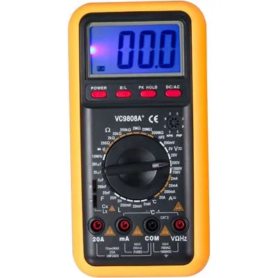 Multimeter VC9808A + Riverside genuine super good quality temperature frequency LC Meter