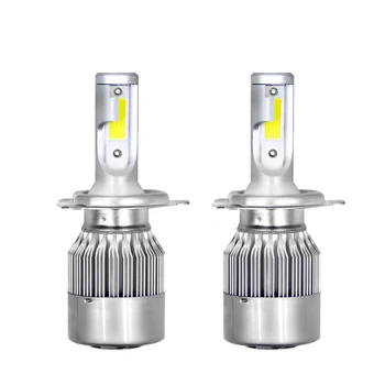 

2 X H4/HB2/9003 Hi/Lo C6 LED Car Headlight Bulb 40W 4000LM 9V-36V IP68 Waterproof 6000K Cold White 200M Light Range All In One