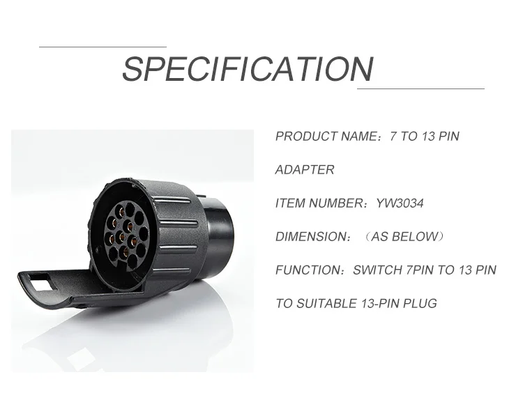 Аксессуары тележки 12V 7 пин-13 Pin плассит caravanas адаптер розетка трейлера трейлерные аксессуары Запчасти караван аксессуары