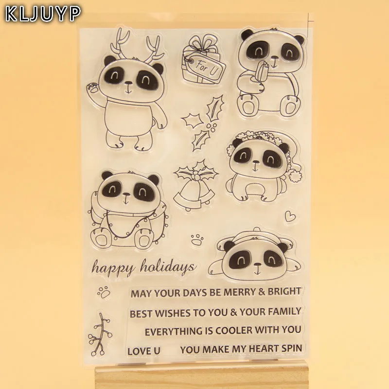 

KLJUYP Panda Transparent Clear Silicone Stamp/Seal for DIY scrapbooking/photo album Decorative clear stamp sheets