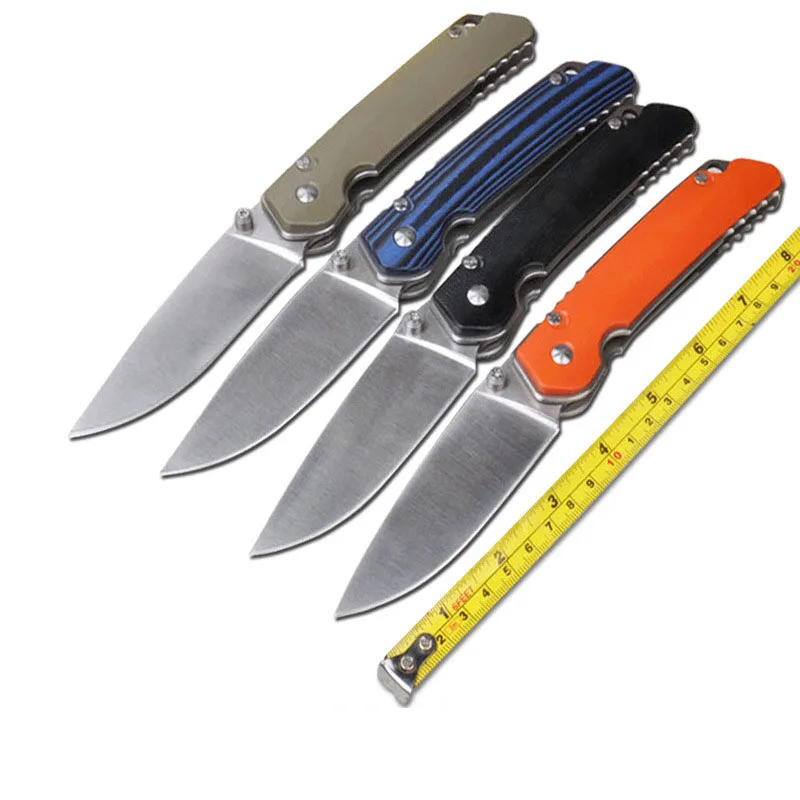 

Super EDC Old Bear Head Folding Knife 60HRC D2 blade Steel+G10 handle camping Hunting Survival Tactical Rescue Military EDC tool