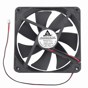 

1 Piece Gdstime 140mm x 25mm 24V Brushless Computer Case DC Cooling Fan 140x140x25mm 14025s 2Pin Sleeve Bearing