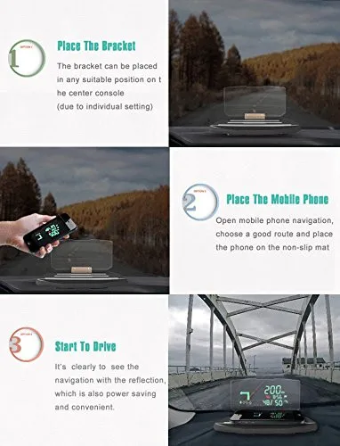 XYCING HUD держатель для телефона Автомобильный дисплей лобовое стекло проектор для смартфонов Автомобильный gps держатель Мобильный навигационный кронштейн H1