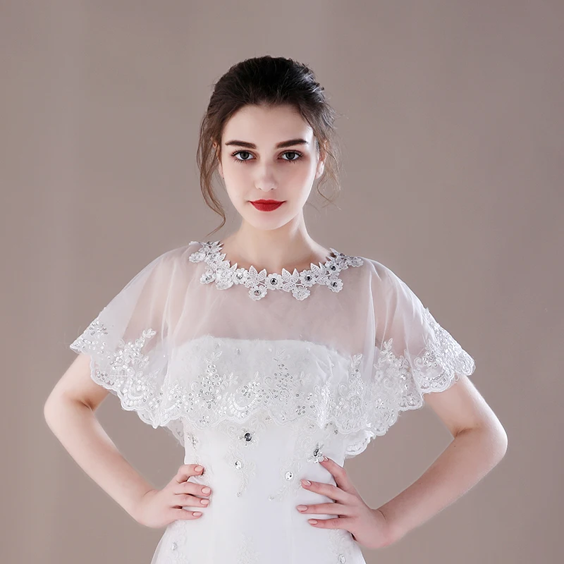 Модная летняя Свадебная накидка, аппликация, чехол для свадебного платья, аксессуары для подружек невесты, короткая прозрачная накидка