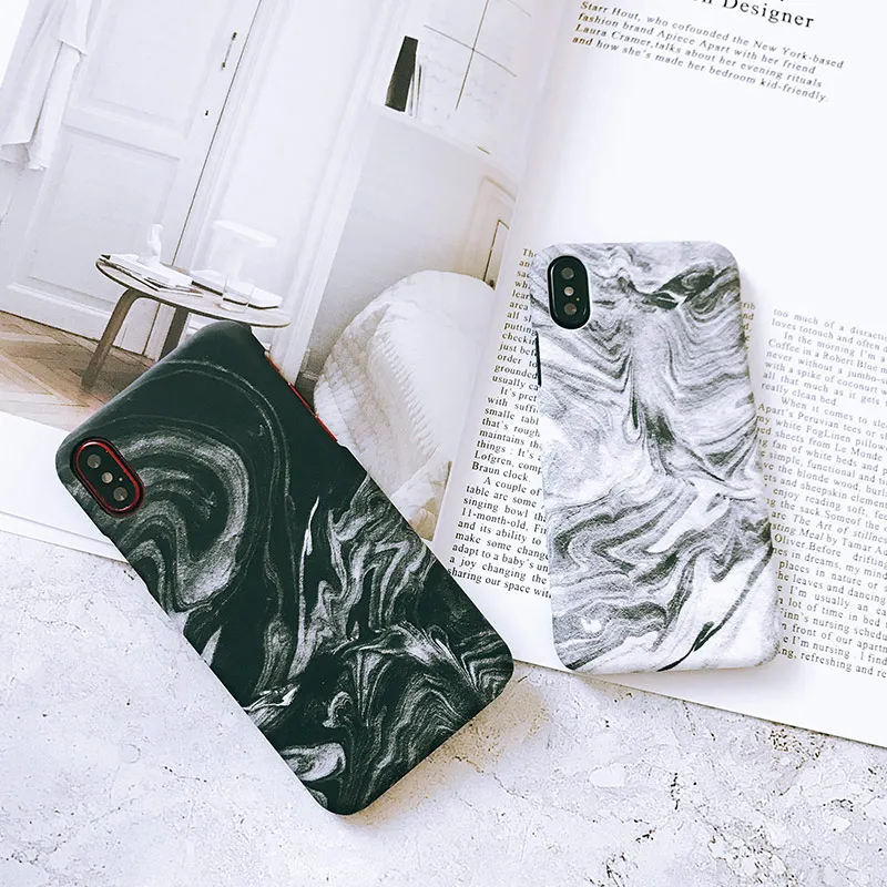 For iPhone X Case Smoky Grey Luminous Back Cover For iPhone 6 6S 7 8 Plus Case Hard PC Matte