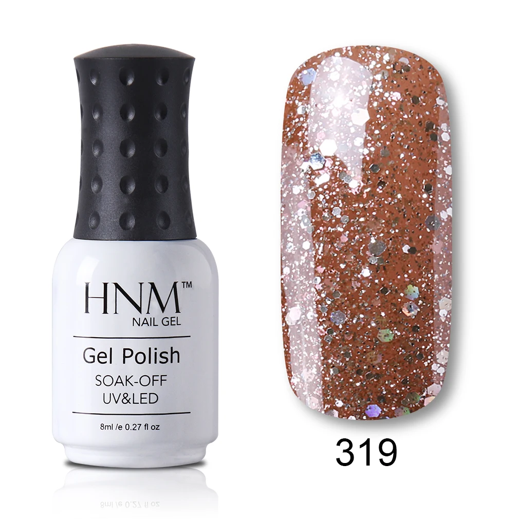 HNM 8 мл Лак для ногтей тиснение Блестящий лак для ногтей Vernis a Ongle Nagellak бриллиантовый Блестящий Гель-лак для ногтей Гибридный лак - Цвет: 319