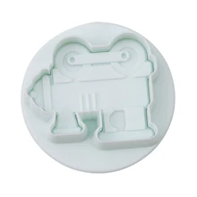 4 шт. автомобиль самолет грузовик набор пластиковых плунжеров печенья плесень тиснение торт украшения инструмент помадка плесень QW992641