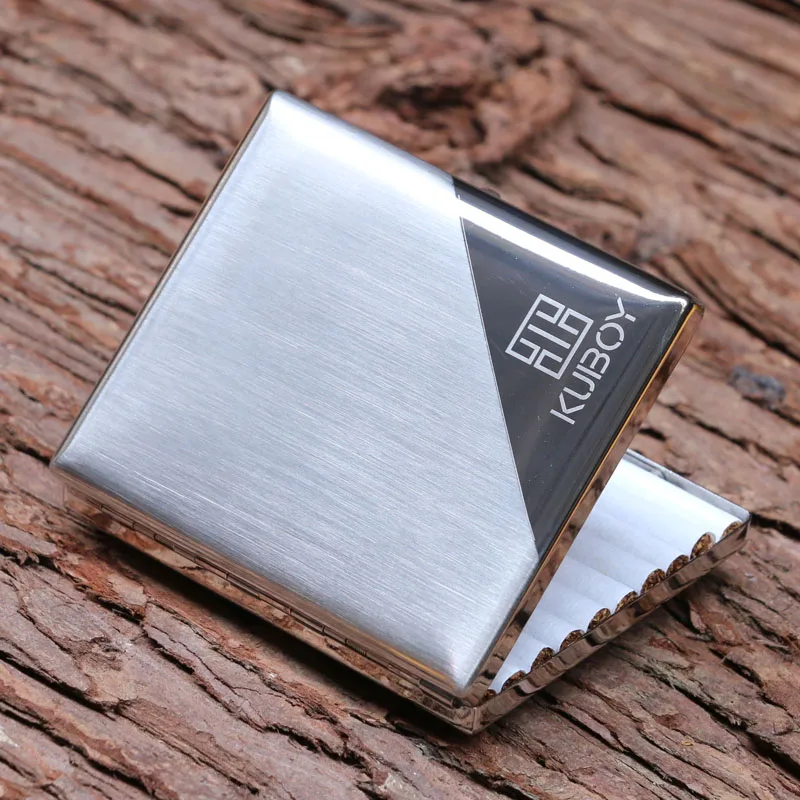 

Metal Cigarette Case Portable Ultra Thin Men's Anti Pressure Fashion Iron Cigarette Box Gift