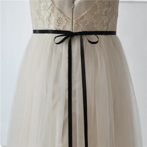 Элегантный женский свадебный пояс с кристаллами и жемчугом, головной убор, повязка для девушек, вечерние платья - Цвет: black ribbon