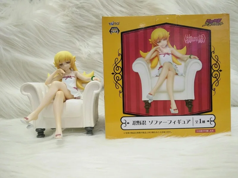 Японское аниме фигурка Nisemonogatari Oshino Shinobu диван Ver. 1/8 масштаб окрашенная фигурка модель 13 см Коллекционная Подарочная Рождественская кукла