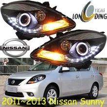 Sunny headlight,2010~2013,(LHD,If RHD need add 200USD),Free ship! Sunny fog light,2ps/se+2pcs Aozoom Ballast, Sunny