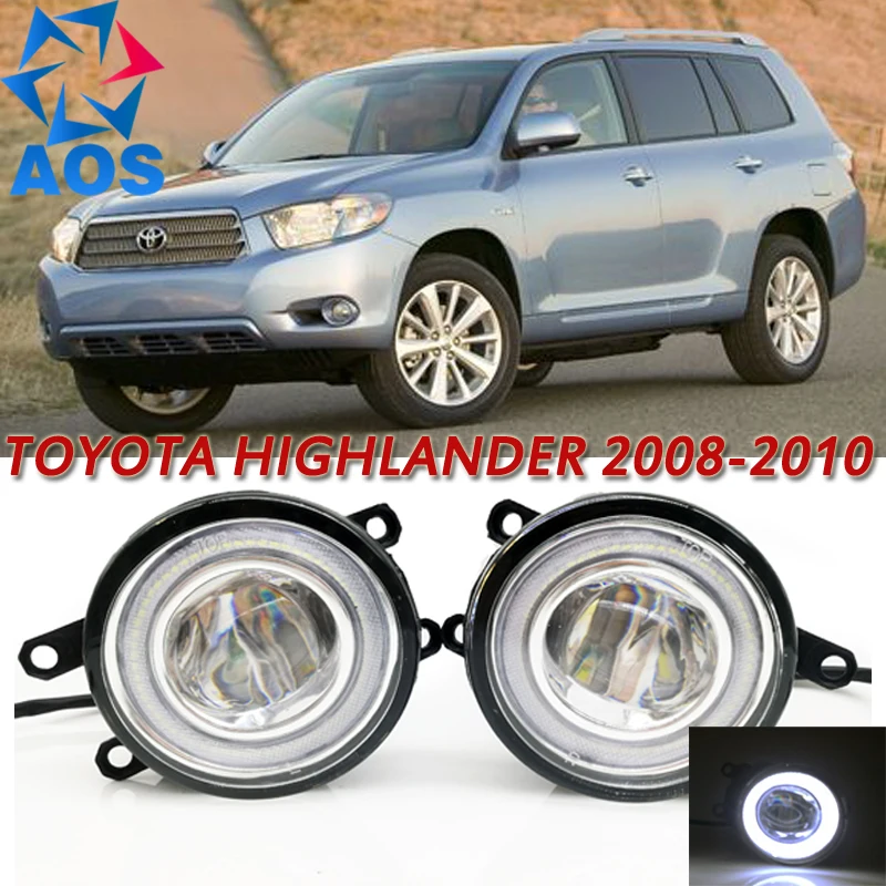 

For Toyota Highlander 2008-2010 Car Styling LED Angel eyes DRL LED Fog light Car Daytime Running Fog Light set