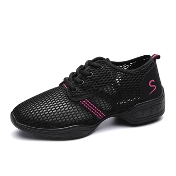 

Air mesh hollow Dancing Shoes Sports Modern Dance Jazz Shoes Soft Outsole Breath Dance Shoes Sneakers For Woman Practice Shoes