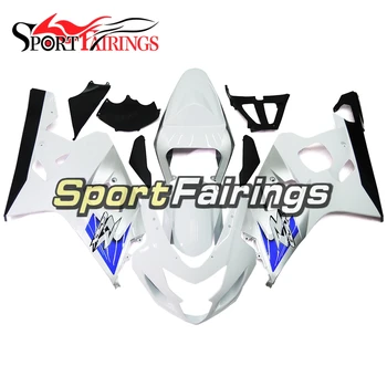 

Fairings for Suzuki GSXR600 GSXR750 K4 2004 2005 04 05 Sportbike Bodywork Plastic Injection Carenes Panels White Silver Fittings