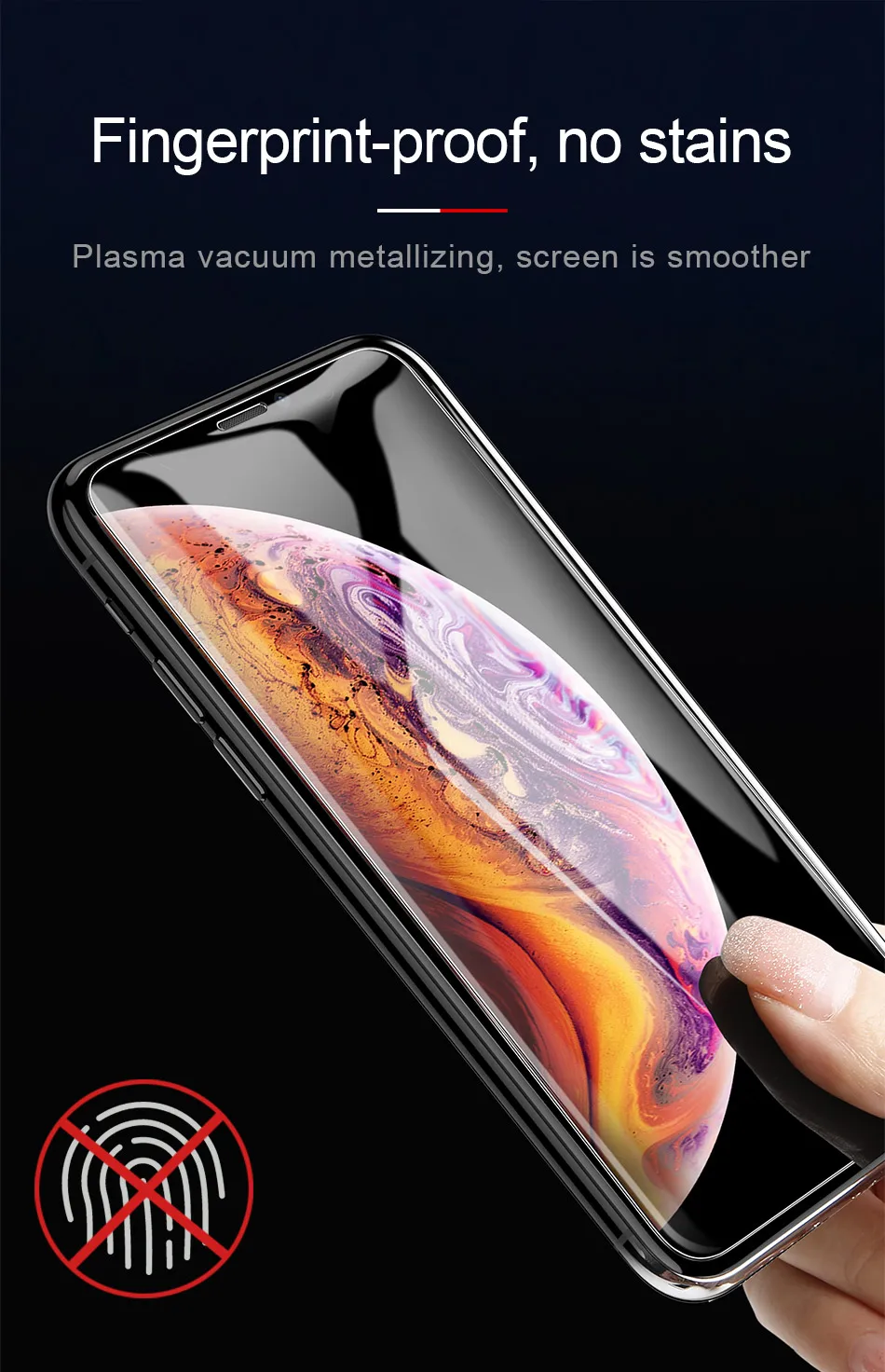 Baseus 0,3 мм Защитная пленка для экрана из закаленного стекла для iPhone Xs Max XR X S R Xsmax Защитная пленка для iPhone Xs Max