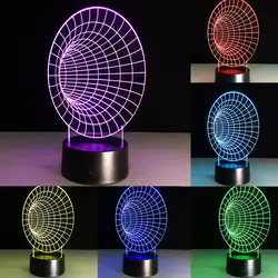 100% Бренд новый высокое качество 3D Иллюзия визуальный ночник 7 цветов изменить светодиодный настольная лампа Спальня Home Decor Прямая доставка