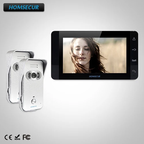 

HOMSECUR 7" Hands-free Video Door Entry Security Intercom+Black Monitor TC021-S + TM703-B