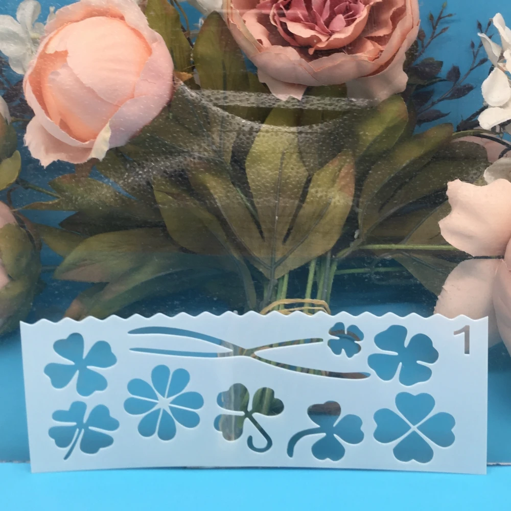 15x5cm Clover DIY Craft Layering Stencils Wall Paint Scrapbook Stamp Embossing Album Decorative Card Template | Дом и сад