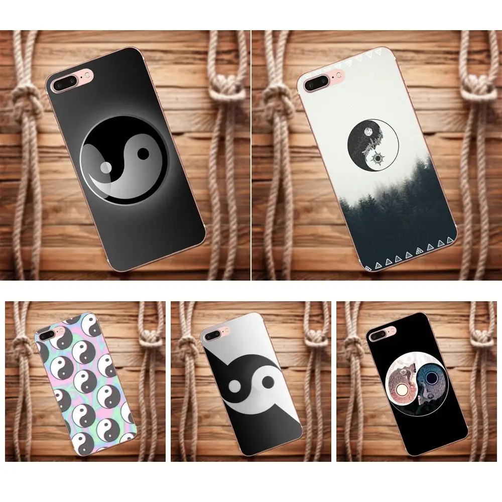 Vvcqod гранж Инь Ян для iPhone 4 4S 5 5C 5S SE 6 S 7 8 Plus X moto G G2 G3 ТПУ моды сотовый Чехол Для
