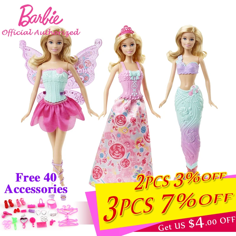 Barbie marque originale Collection poupée conte de fées beau bébé jouet habiller papillon Barbie Boneca Mode DHC39 livraison gratuite