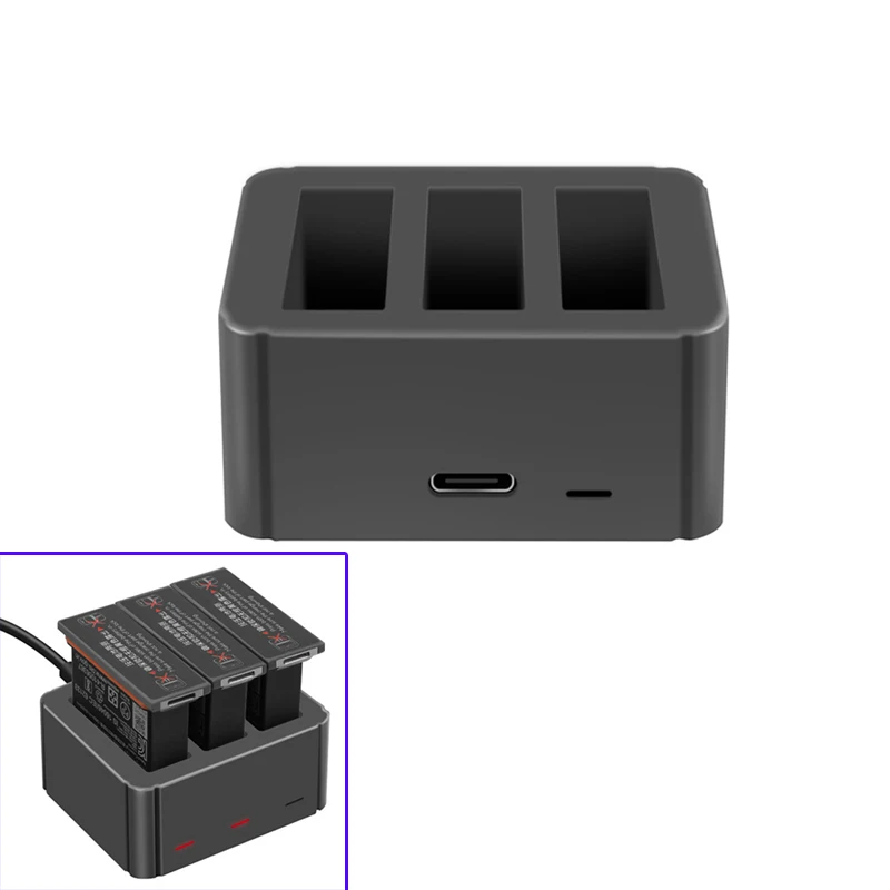 

Osmo Action Battery Charger for DJI Osmo Action camera Charging 3 ports Hub charger