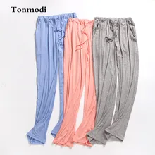 Пижамы Штаны Для женщин хлопок пижамные Штаны derlook брюки модальные тонкий сна