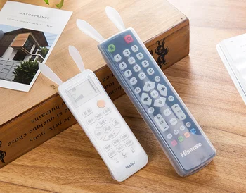

Luminous Dust-Proof Cover For Air Condition TV Remote Control Cover Transparent Silicone Remote Control Protection Sleeve