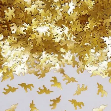 1 г(2000 шт) Блестящий Золотой Единорог съедобные посыпки, красивый блестящий блеск, идеально подходит для украшения торта