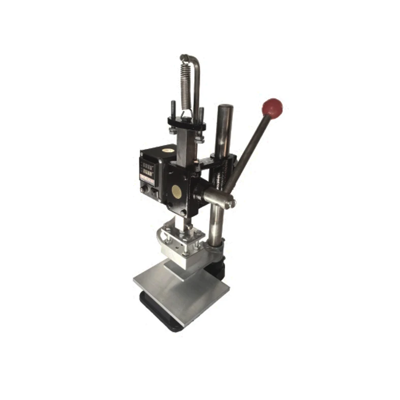 

Hot Foil Stamping Pressure Mark machine 5.*7cm Manual Bronzing Machine for PVC leather PU Bags Wallet Shoes insole Stamping