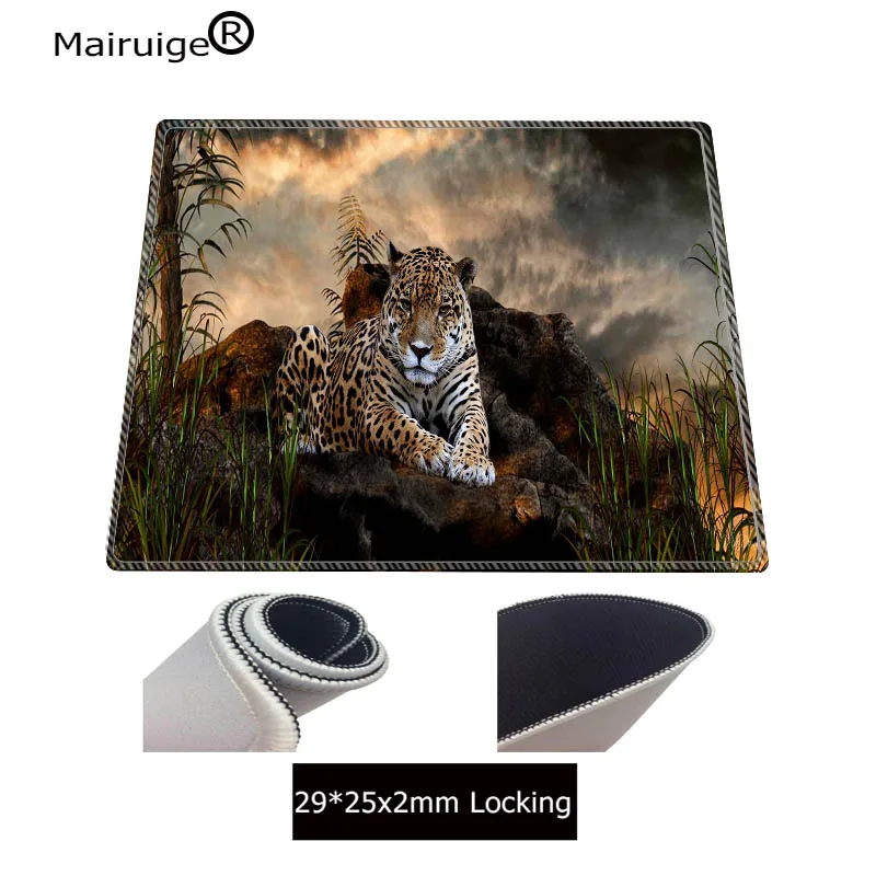 

Mairuige Animal Tiger Large Gaming Mouse Pad League of Legends White Edge Lock Laptop Mousepad Mats for Computer Players Lol