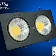 Светодиодный точечный светильник 2*5 Вт, квадратный потолочный светильник 120лм/Вт, epistar чип, преимущество продукта, высококачественный светильник. 3 года гарантии