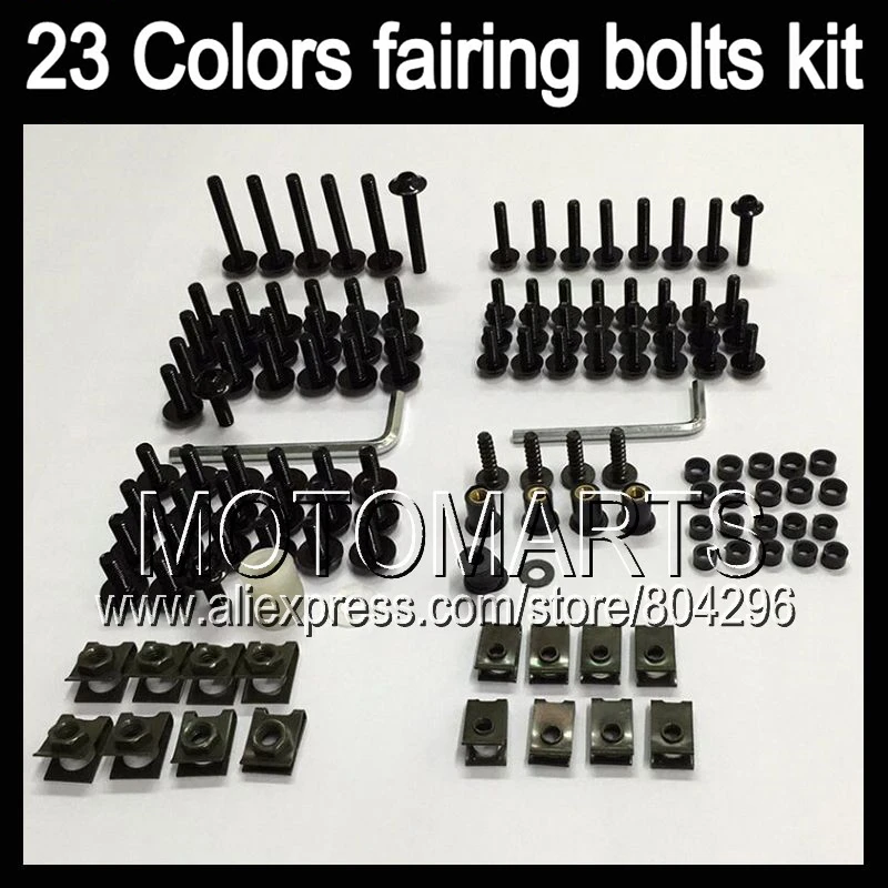 Black Fairing Bolt Kit Screws Fasteners for Kawasaki ZX-10R 2006-2007
