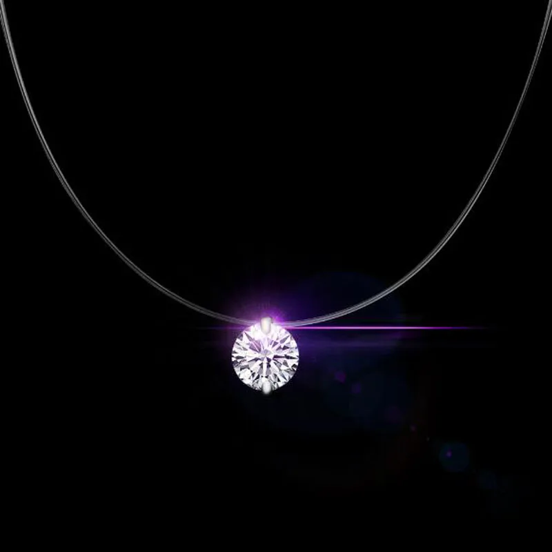 

Classic Clavicular Chain Jewelry , 925 Silver 8mm Zircon Inlaid Round Pendant for Women Girls Party Dancing Gifts