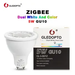 Soposh двойной белый и цвет светодиодный spotlight GU10 RGBCW ZIGBEE ZLL 5 Вт AC100-240V работать с amazon echo плюс и много шлюзы