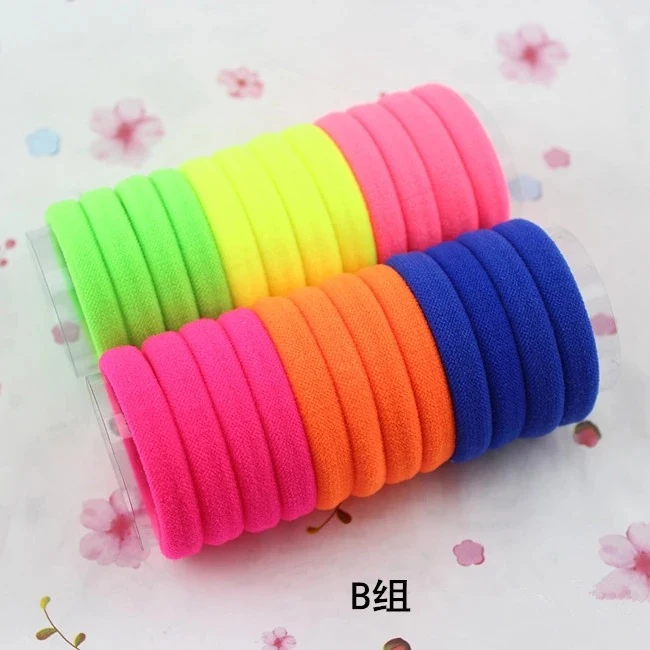 24pcs/pack Diameter 4CM Elastic Hair Rubber Bands Baby Girls Kids