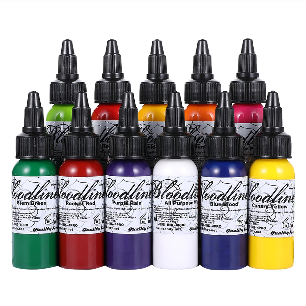 

New Tattoo pigments 14 Color Tattoo Ink Set 1oz 30ml / Bottle