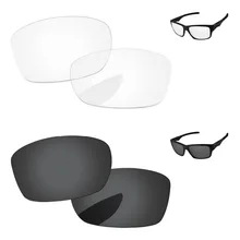 Черные и кристально чистые 2 пары Сменные линзы для Юпитера квадратные солнечные очки Рамка UVA и UVB Защита