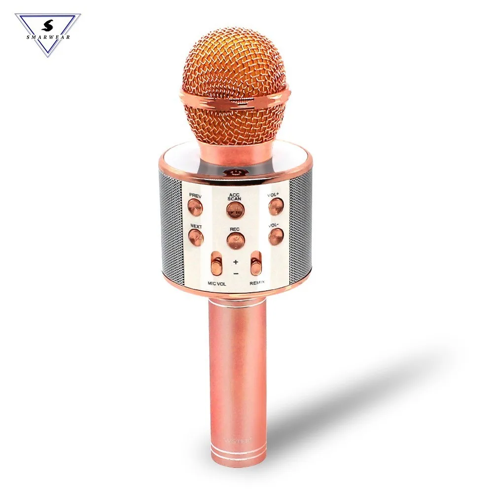 

Spain Stock 50% discount 12 Hours delivery 100% Wster Version Wireless Bluetooth Microphone Speaker Karaoke Mic for PC/PHONE