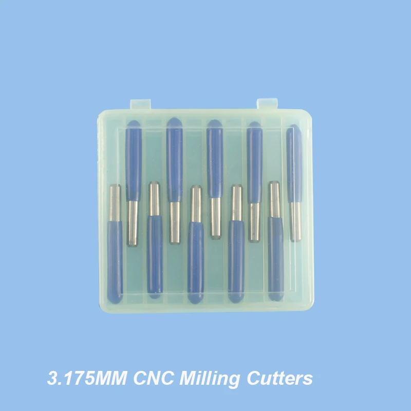 

10pcs/lot Router Bit 3.175mm Milling Cutter Carbide CNC Cutter V Shape Flat Bottom End Mill Drill Bit For Engraver Machine Tools