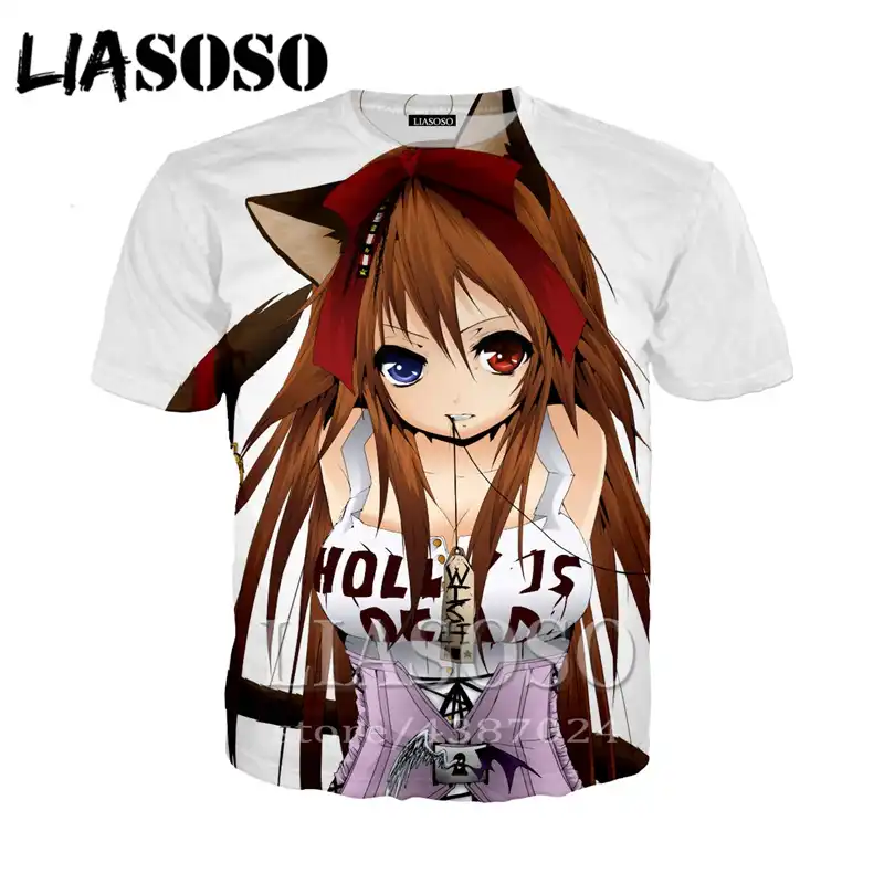 Liasoso T Shirt 3d Print Men Women Punk Anime Streetwear T Shirt