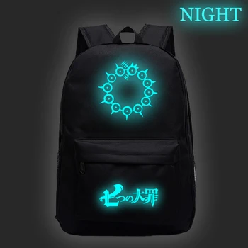 

Hot Sale The Seven Deadly Sins Luminous School Backpack New Pattern Laptop Knapsack Men Women Boys Girls Daily Travel Bags