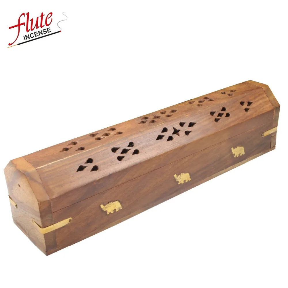 

FLUTE Stick Incense Burner Indian Sandalwood Wooden Incense Stick Base Handmade Incense Holder Use in Home Office