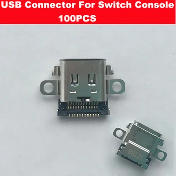 

100PCS USB DC Power Connector For Nintend Switch Console Type C socket interface charging port connector for Switch