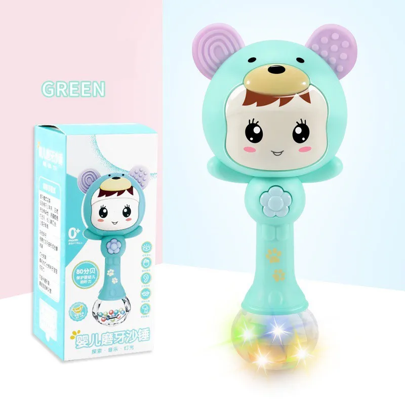 Baby Shaker Teether Sand Hammer Cartoon Teething Illuminant Musical Instrument Toys for Baby Girls and Boys Cute Baby Rattles Baby Shaker Teether Sand Hammer Cartoon Teething Illuminant Musical Instrument Toys for Baby Girls and Boys Cute Baby Rattles
