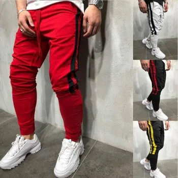 

Men Sweatpants Autumn Winter Joggers slim fit trousers gyms Fitness Bodybuilding Casual fashion Solid brand Pencil Pants